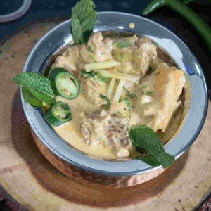 Mutton with white sauce